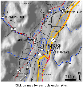 Arlington and Sunderland Map